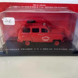 Renault Colorale Prairie 4x4 break rouge POMPIERS de 1955 (sous blister)