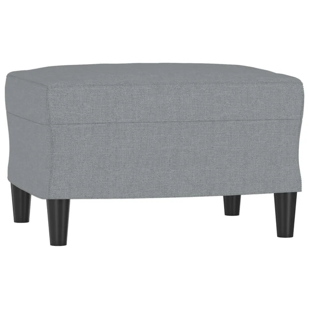 Repose-pieds tabouret 60 x 50 x 41 cm en tissu gris DEC030227