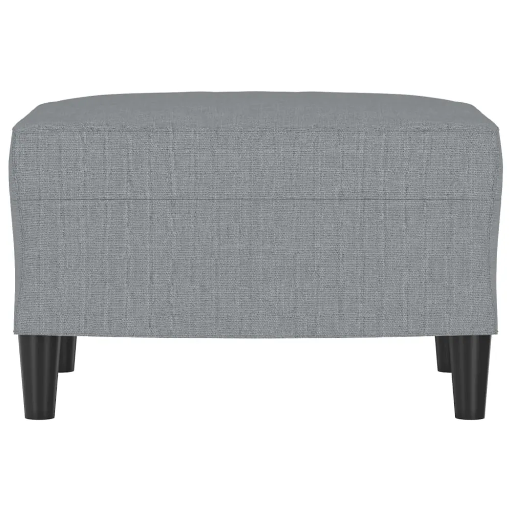 Repose-pieds tabouret 60 x 50 x 41 cm en tissu gris DEC030227