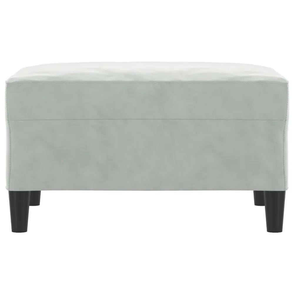 Repose-pieds tabouret 70 x 55 x 41 cm en velours gris DEC030259