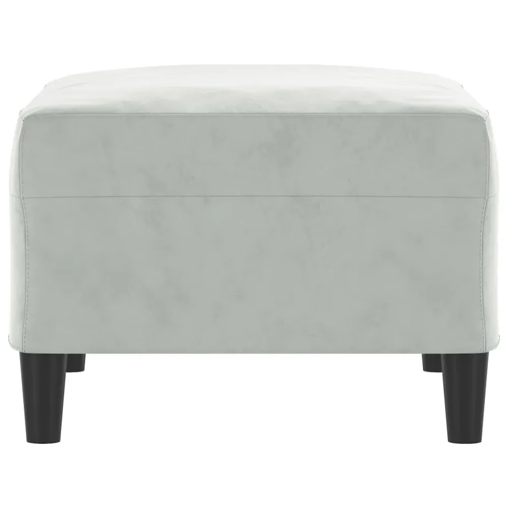 Repose-pieds tabouret 70 x 55 x 41 cm en velours gris DEC030259