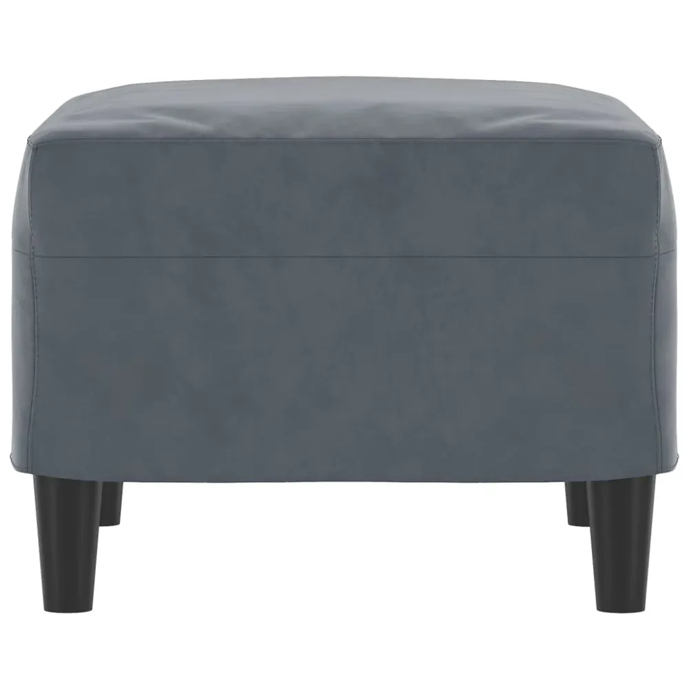 Repose-pieds tabouret 60 x 50 x 41 cm en velours gris DEC030307