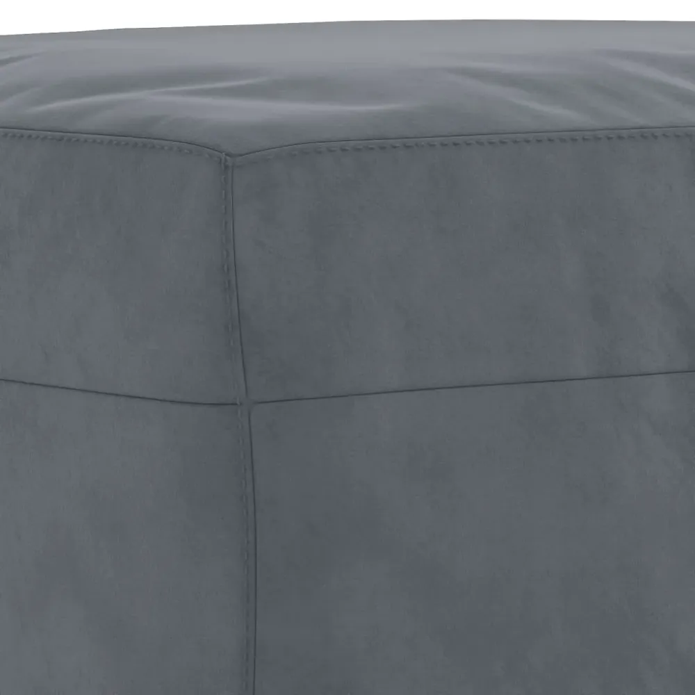 Repose-pieds tabouret 60 x 50 x 41 cm en velours gris DEC030307