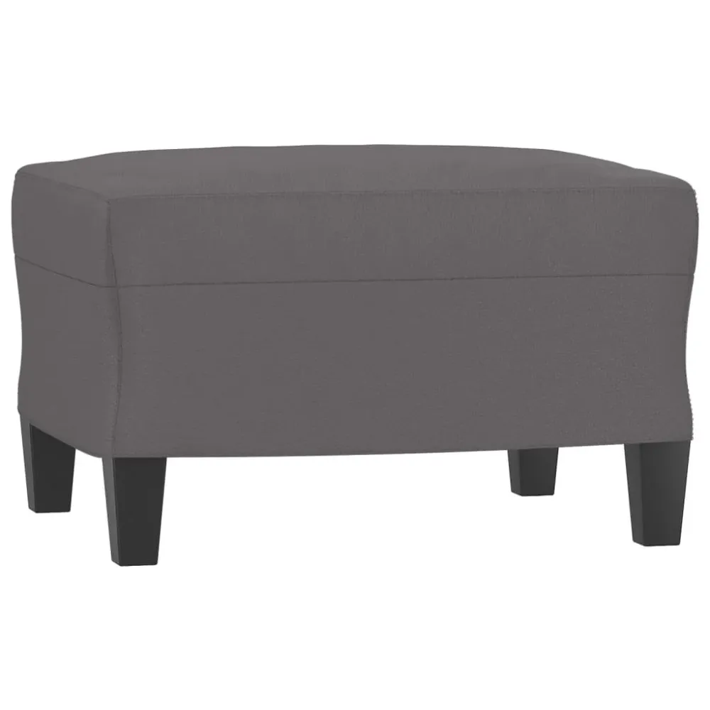 Repose-pieds tabouret 60 x 50 x 41 cm en VINYLE gris DEC030194
