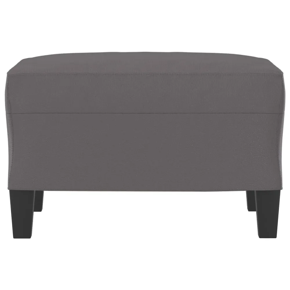 Repose-pieds tabouret 60 x 50 x 41 cm en VINYLE gris DEC030194