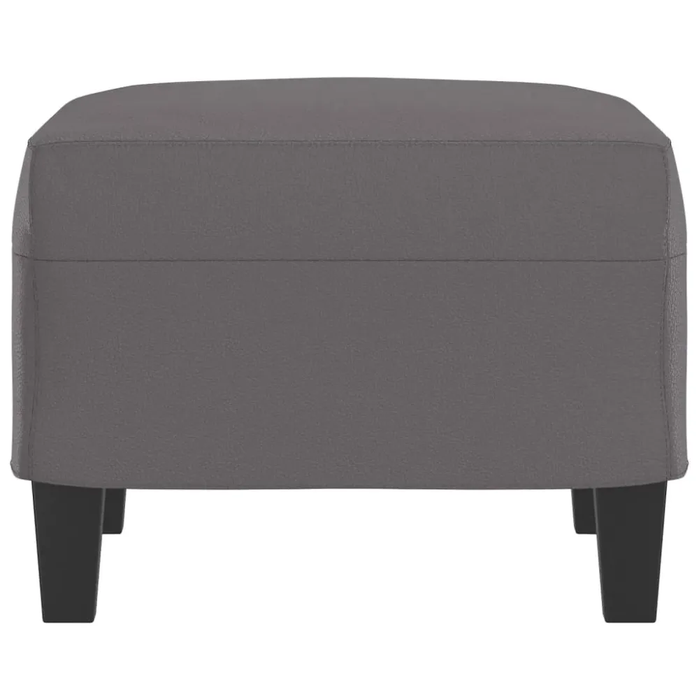 Repose-pieds tabouret 60 x 50 x 41 cm en VINYLE gris DEC030194