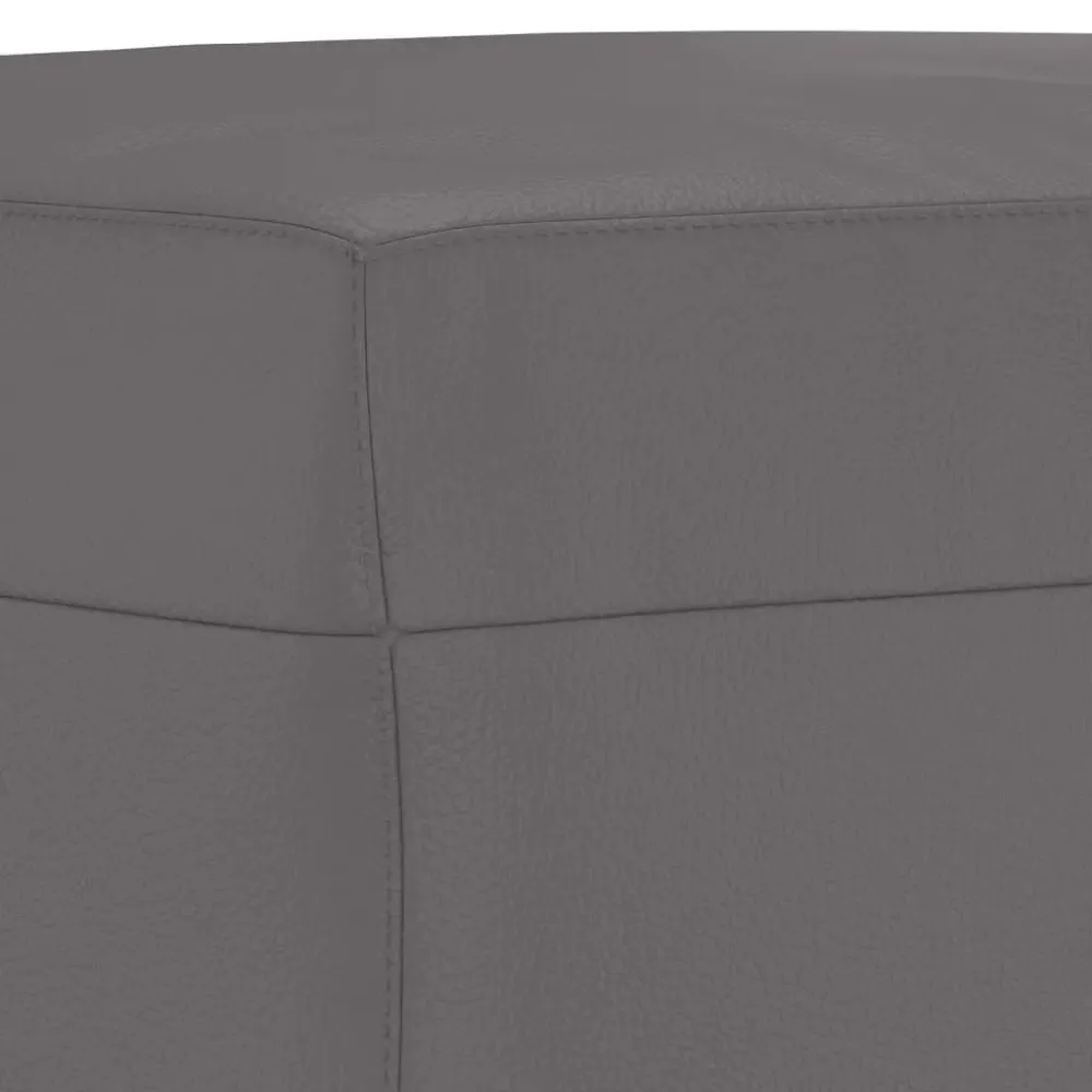 Repose-pieds tabouret 60 x 50 x 41 cm en VINYLE gris DEC030194