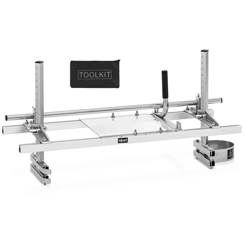 Scierie mobile pour tronçonneuses jusqu'à 90 cm / 36 pouces largeur jusqu'à 81 cm (32 pouces) aluminium acier acrylique ar...
