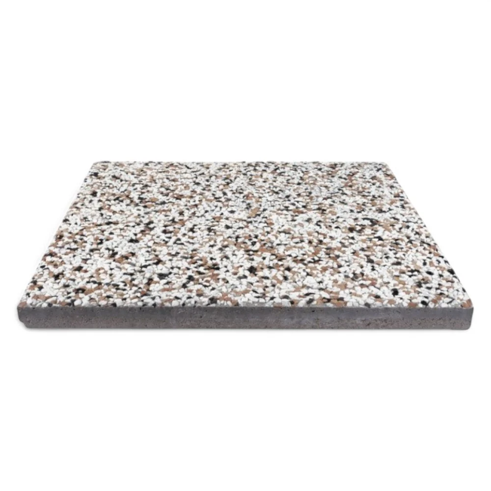 Set 4 piastre base per ombrellone e pavimentazione esterna panaché fantasia carrara 50x50x3,7 cm 85 KG