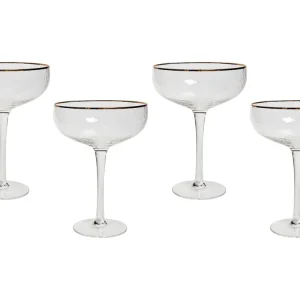 Set van 4 champagne coupes TOPAZ Transparant
