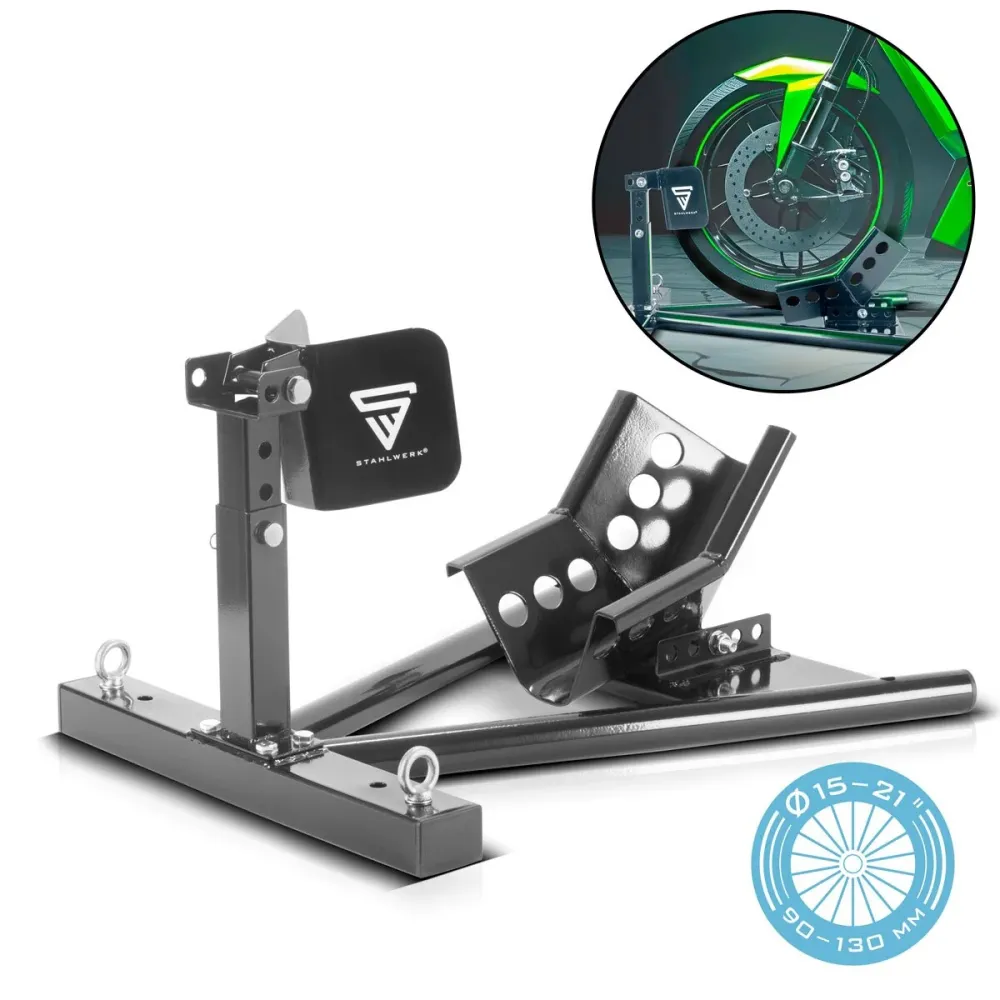 Stand d'assemblage de motos Steelworks GTM-600 ST 15-21 "Stand de moto | Motorcycle Rocker | Stand Rail | Stand de transpo...
