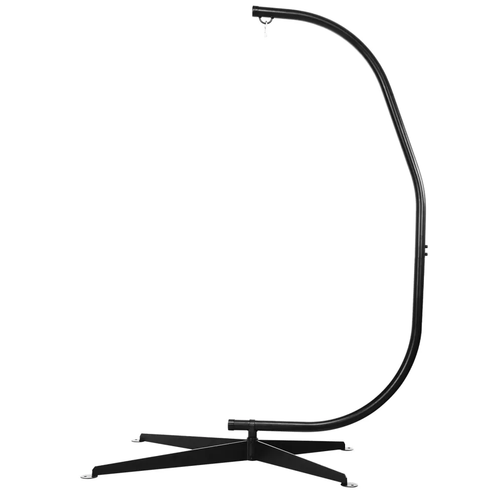 Support fauteuil suspendu de jardin charge max 150 kg hauteur 207 cm en acier base en croix forme de c intérieur/extérieur...