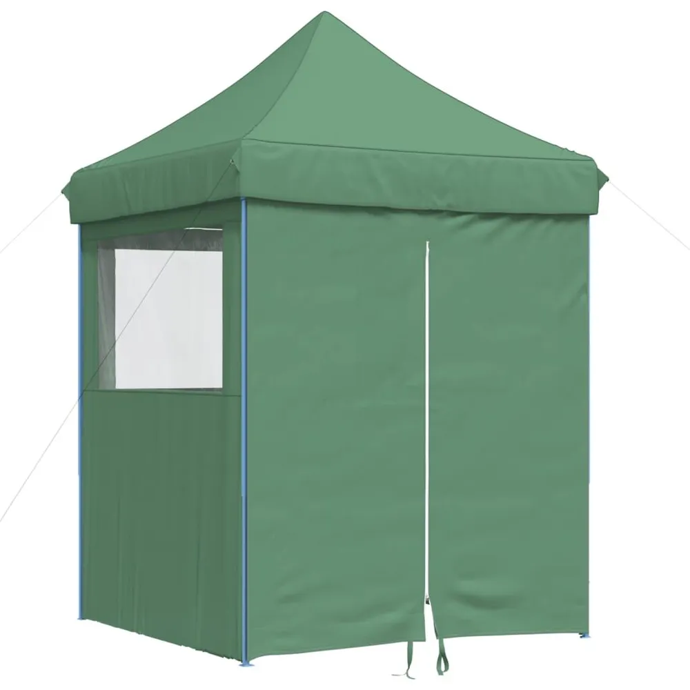 Tente de réception pliable escamotable 4 parois latérales vert