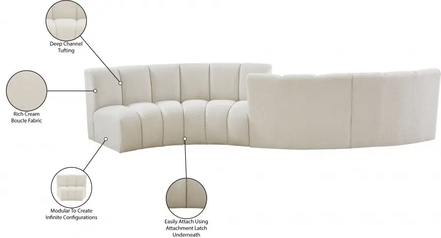 Tissu Boucle Infini 4Pc. En Coupé