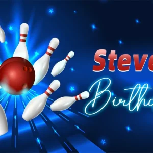 Toile de fond Anniversaire Conçu spécialement Quilles Bowling Lumineuses LXX4-13