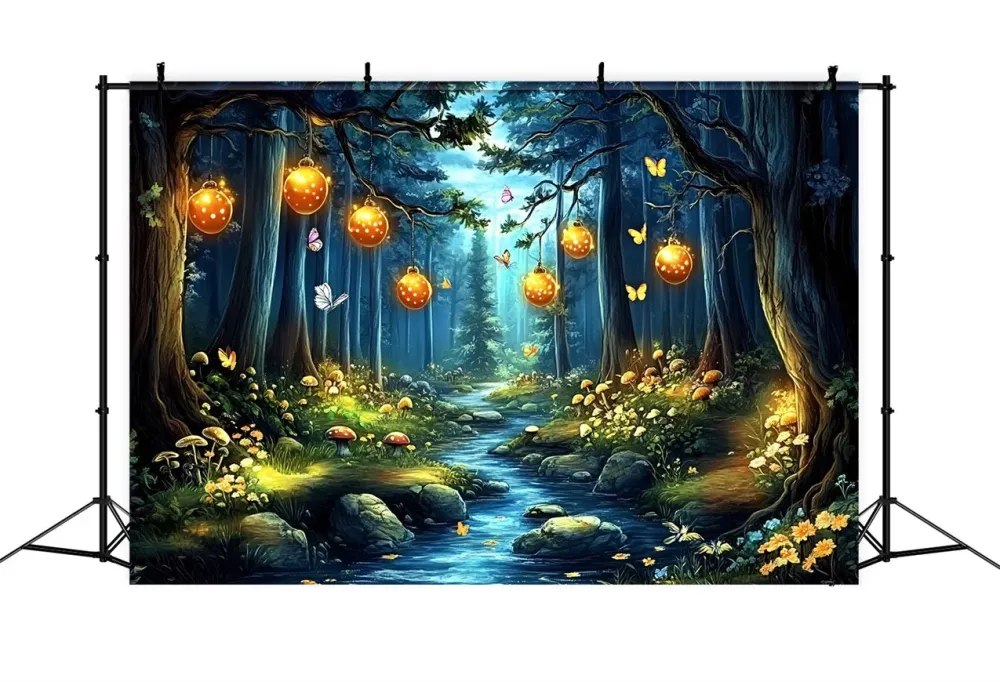 Toile de fond êt Enchantée Idées Lanterne Lumineuse Ruisseau CSH4-80