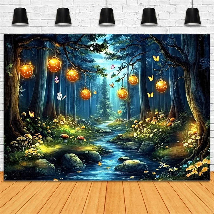 Toile de fond êt Enchantée Idées Lanterne Lumineuse Ruisseau CSH4-80