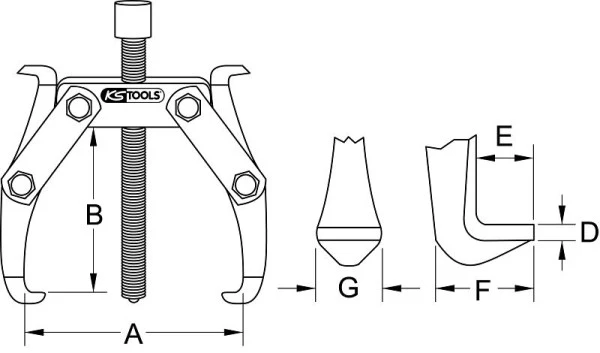 KS Tools extracteur universel à 2 bras 20-150 mm 620.3001 acquérir à bas prix
