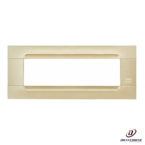 Urmet Placca 7 Moduli, Kàdra, Monochrome, Serie Metallizzata, Oro 10807.Gd Nuovo