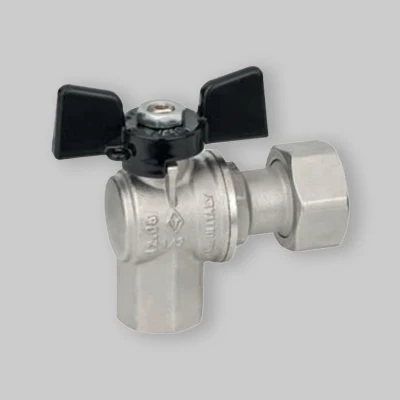 Valvola Squadro Ff Con Dado Girevole Farfalla Alluminio Bugatti 3/4"X3/4" Dn 15