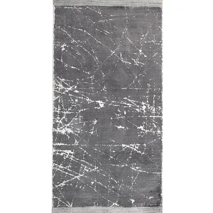 Viscose Area Rug 80 x 150 cm Grey HANLI