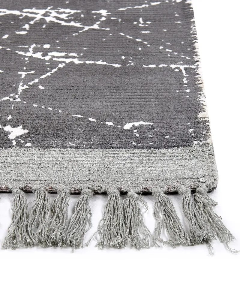 Viscose Area Rug 80 x 150 cm Grey HANLI