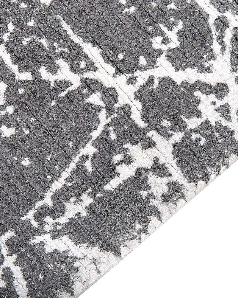 Viscose Area Rug 80 x 150 cm Grey HANLI