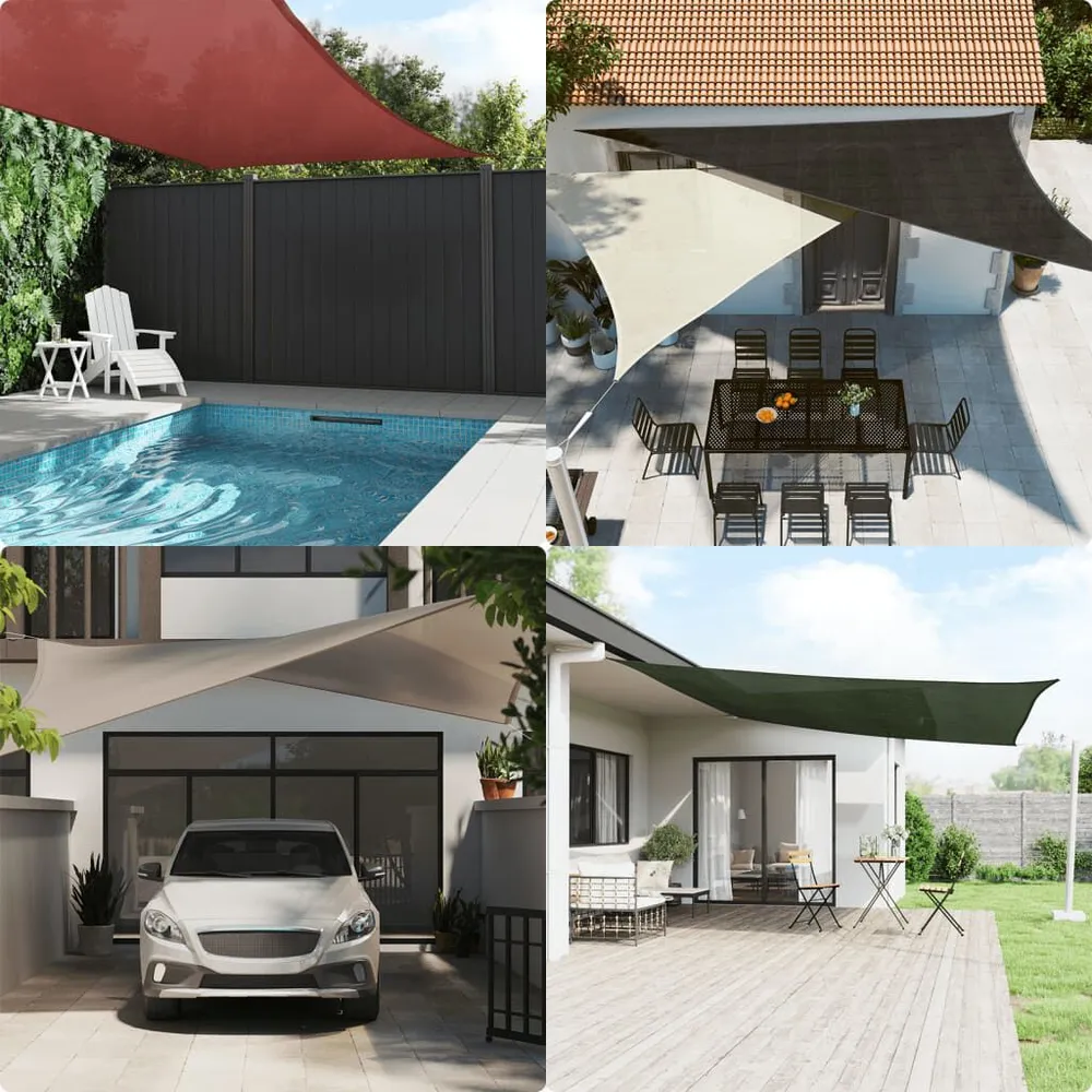 Voile d'ombrage 160 g/m² Anthracite 4x4 m PEHD