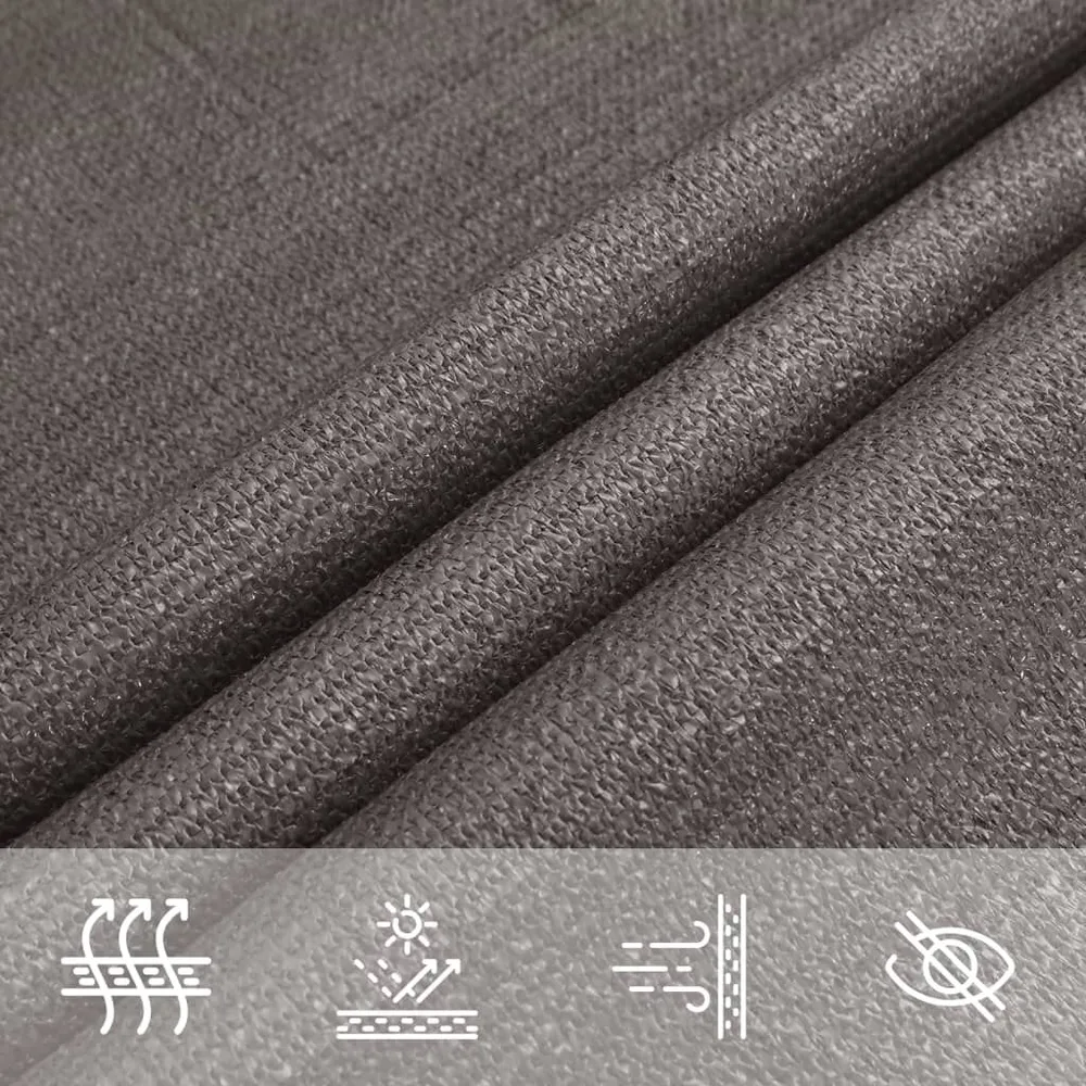 Voile d'ombrage 160 g/m² Anthracite 4x4 m PEHD