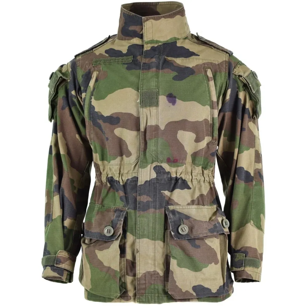 Véritable veste de combat militaire camouflage CCE de l'armée française Sateen Felin T4