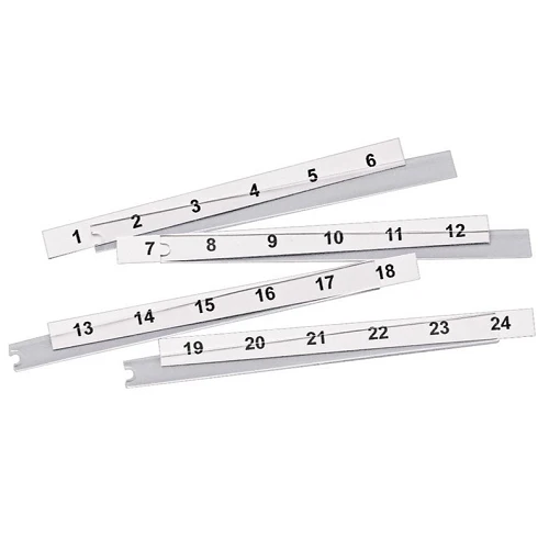 0.30x3.9 Replacement Label Cover Kit Preprinted Numbers 24 Port Patch Panel Vinyl C6PPLK1-24