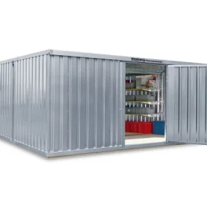 Conteneur FLADAFI combinaison MC 1540 galvanisé démonté avec plancher en bois 5 080 x 4 340 x 2 150 mm se fournir à bas prix