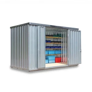 Conteneur de matériel FLADAFI MC 1400 XL assemblé avec plancher en bois 4050 x 2170 x 2532 mm 201420 + 201422 se fournir à...