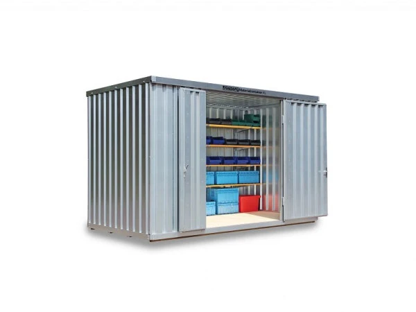 Conteneur de matériel FLADAFI MC 1400 XL assemblé avec plancher en bois 4050 x 2170 x 2532 mm 201420 + 201422 se fournir à...