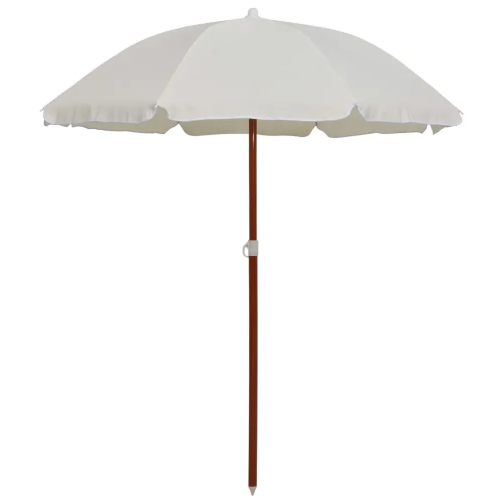 Parasol avec mât en acier 180 cm sable 02_0008098