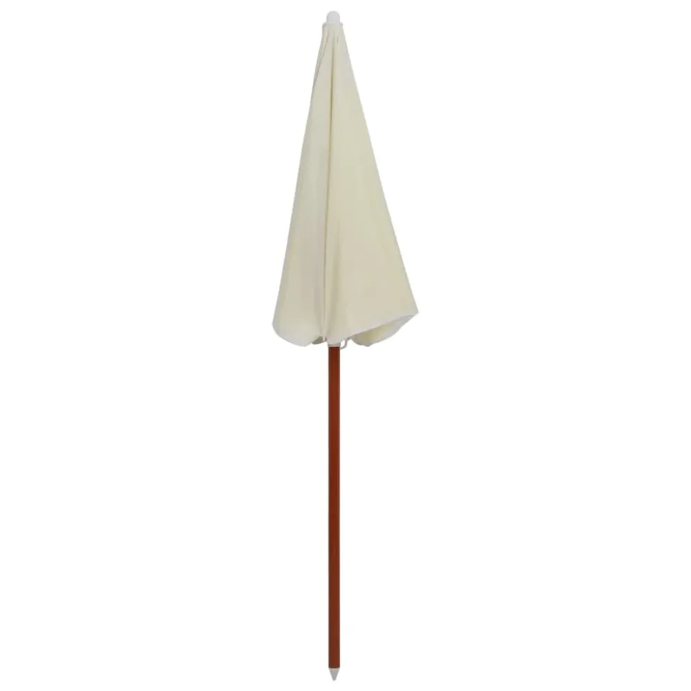 Parasol avec mât en acier 180 cm sable 02_0008098