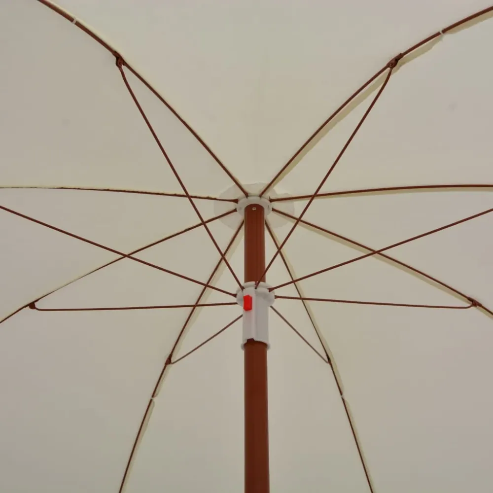 Parasol avec mât en acier 180 cm sable 02_0008098