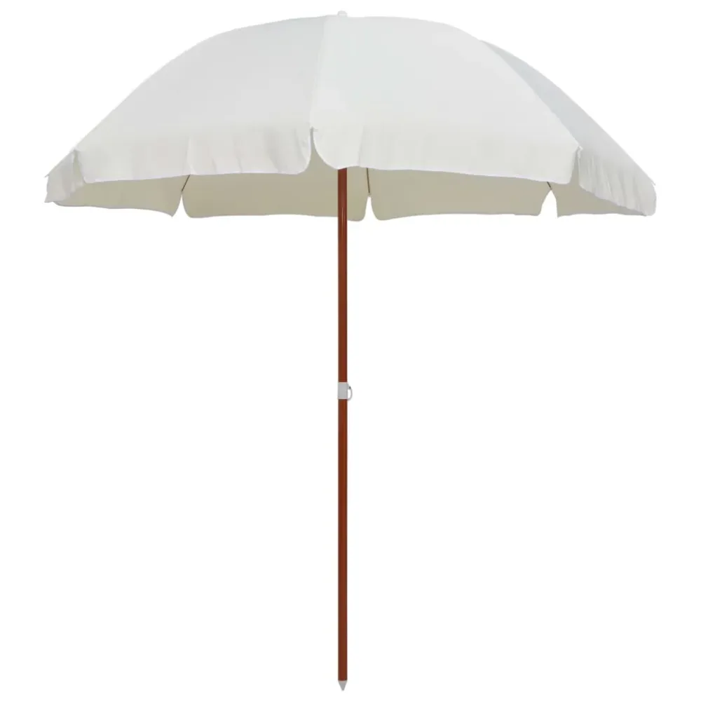 Parasol avec mât en acier 240 cm sable 02_0008101