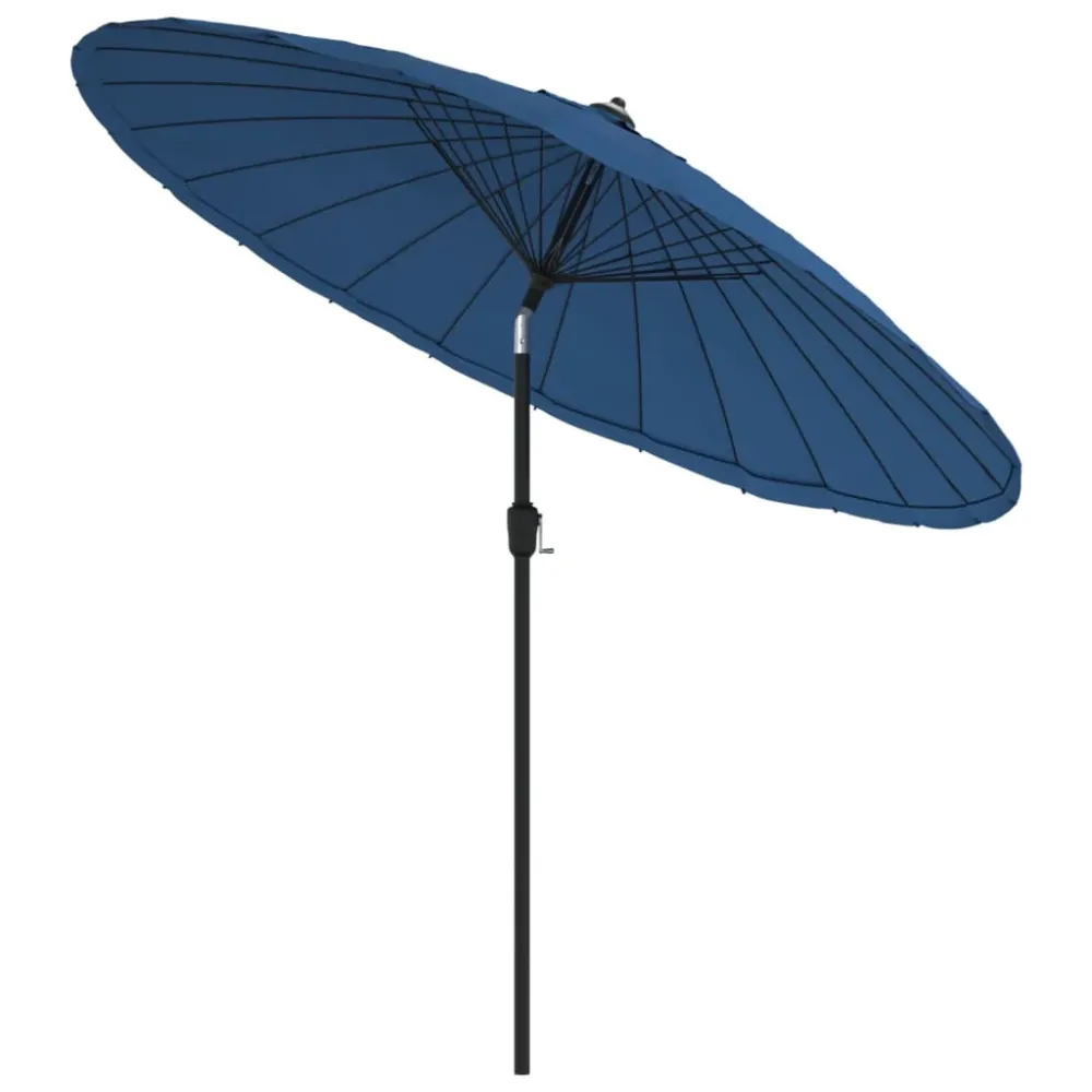 Parasol d'extérieur avec mât en aluminium 270 cm bleu 02_0008220