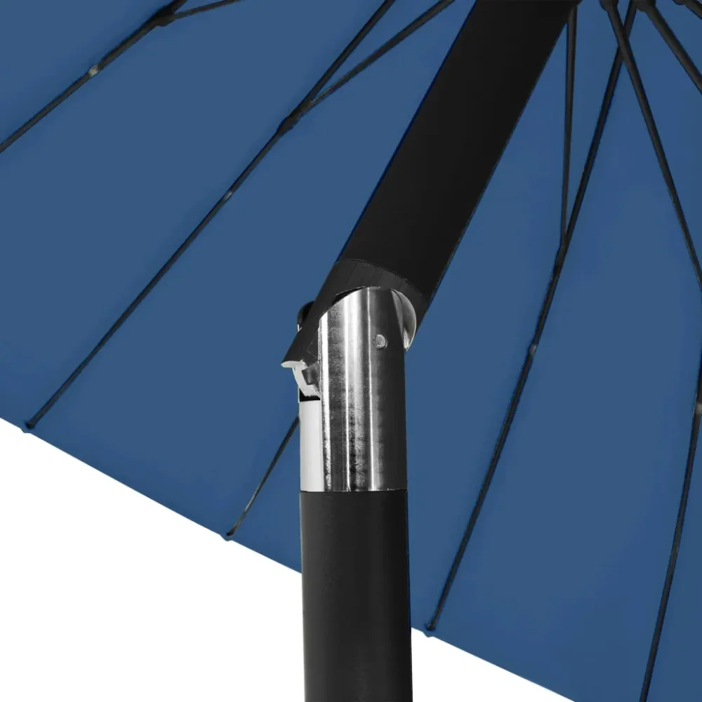 Parasol d'extérieur avec mât en aluminium 270 cm bleu 02_0008220