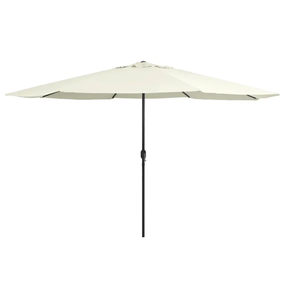 Parasol d'extérieur avec mât en métal 400 cm blanc sable 02_0008263