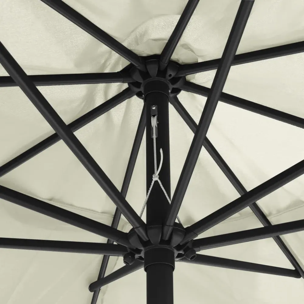 Parasol d'extérieur avec mât en métal 400 cm blanc sable 02_0008263