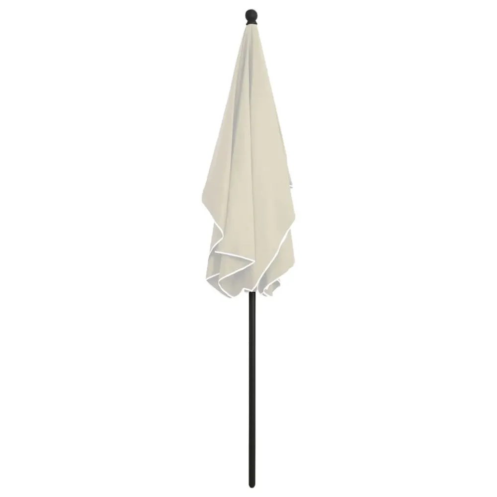 Parasol de jardin avec mât 210 x 140 cm sable 02_0008328