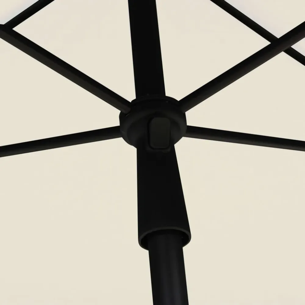 Parasol de jardin avec mât 210 x 140 cm sable 02_0008328