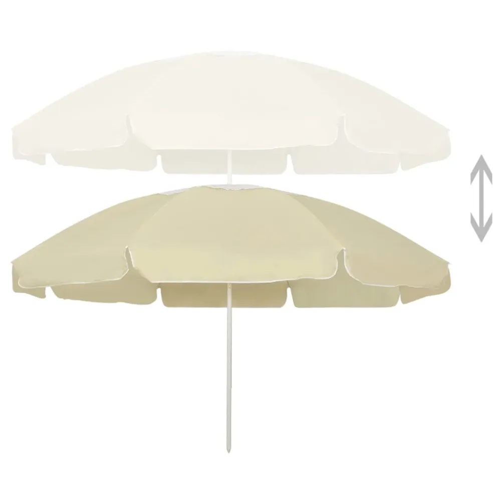 Parasol de plage jaune sable 240 cm 02_0008397