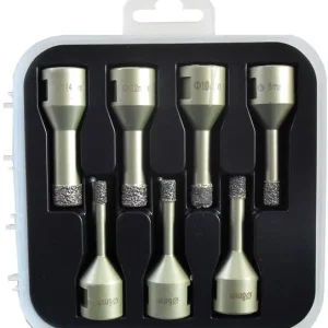SET de carotteuses ELMAG DiaProfi avec 2x 6 mm et 8 mm chacun 1x 10 mm 1x 12 mm et 1x 14 mm support : M14 62320 se fournir...