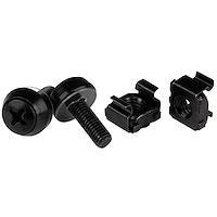 M5 Mounting Screws and Cage Nuts High-Quality Noir jais (Pack 50)