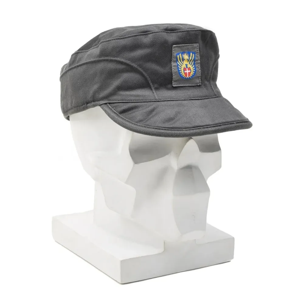 Casquette militaire danoise originale grise avec cache-oreilles pliables et légères, vieux style, NEUF