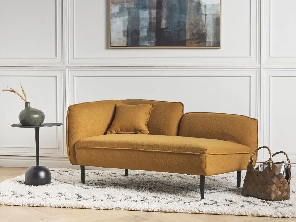 Coffre de rangement Left Hand Boucle Chaise Lounge Mustard CHEVANNES