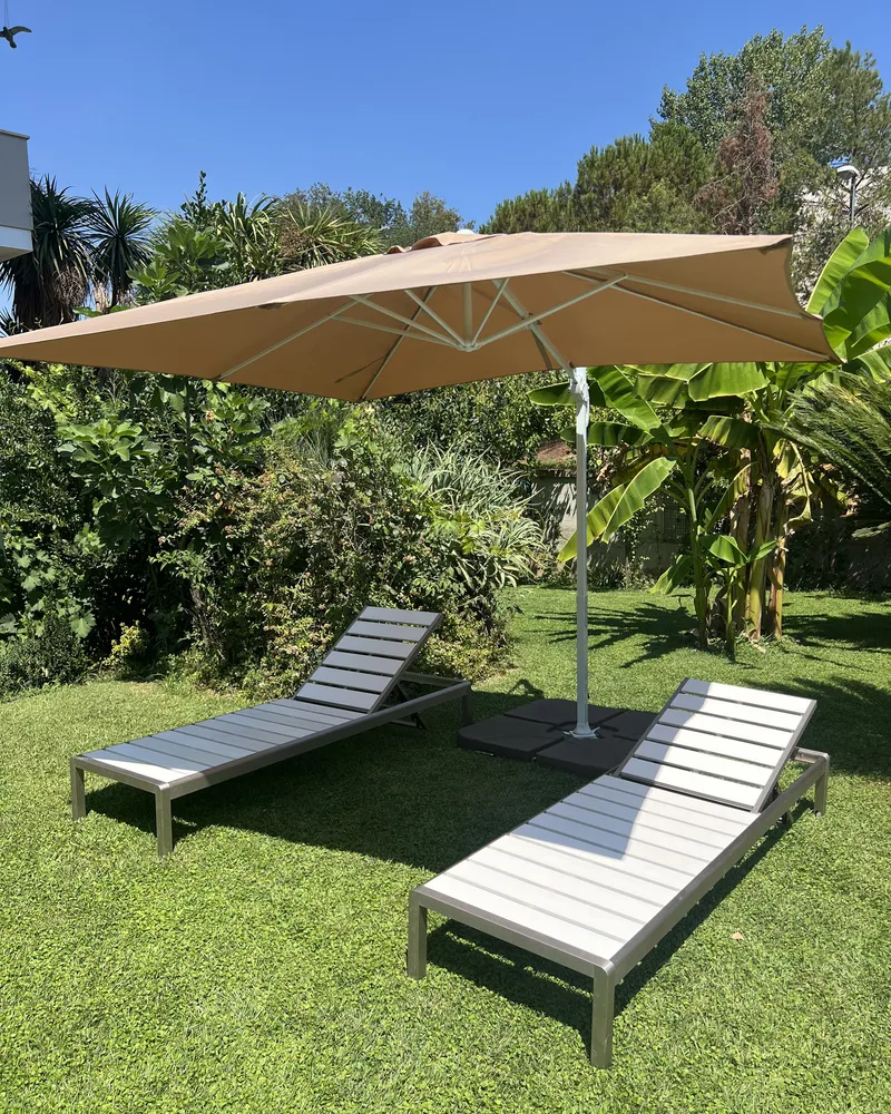 Professionnel Aluminium Reclining Sun Lounger Blanc pur NARDO